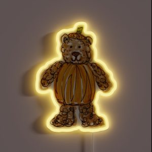 Pumpkin Bear RGB Neon Sign