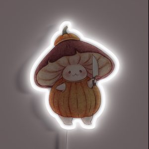 Pumpkin Halloween Mushroom Costume RGB Neon Sign Pumpkin Halloween Mushroom Costume RGB Neon Sign