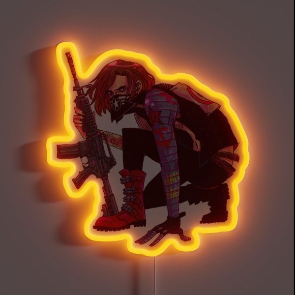 Punk Winter Soldier RGB Neon Sign