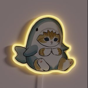 Puppy Cat Shark Costume RGB Neon Sign