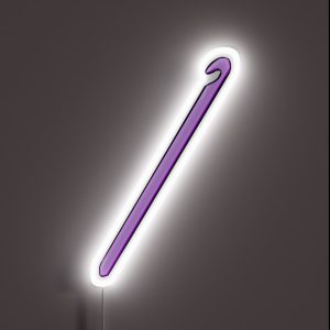Purple Crochet Hook RGB Neon Sign Purple Crochet Hook RGB Neon Sign
