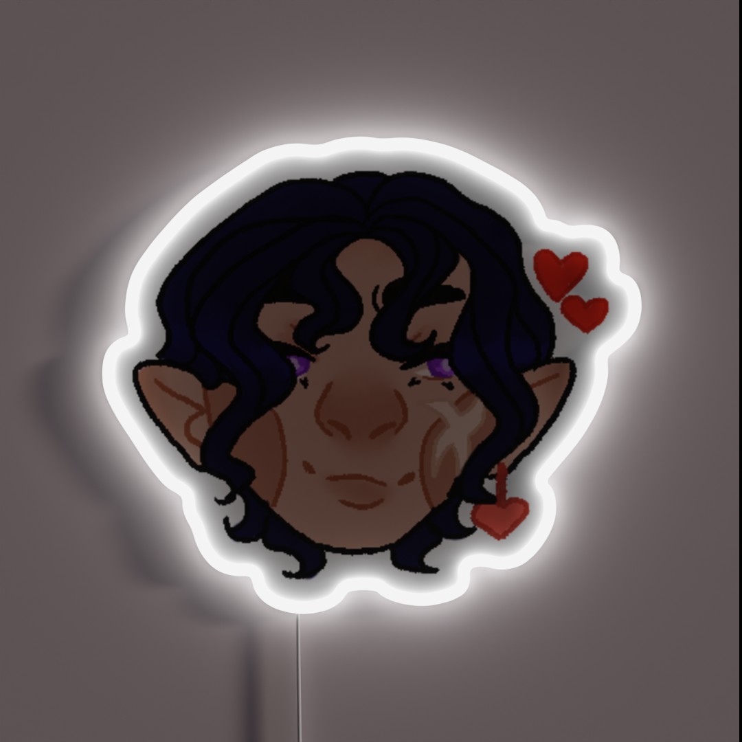 Purple Eyed Hector RGB Neon Sign Purple Eyed Hector RGB Neon Sign