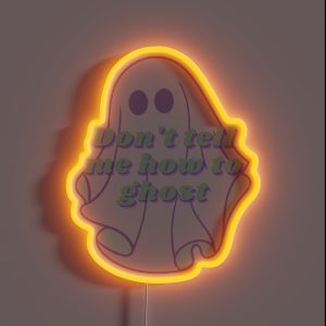 Purple Halloween Ghost RGB Neon Sign