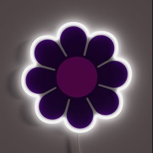 Purple Pink Hippy Flower Daisy RGB Neon Sign