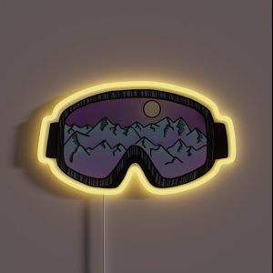 Purple Ski Goggles RGB Neon Sign