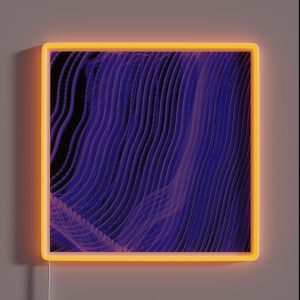 Purple Violet Neon Light Wavy Lines RGB Neon Sign