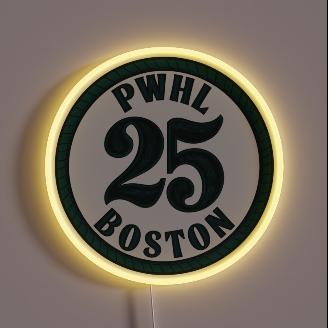 PWHL Boston Fleet 25 Star Women S Sports Ice RGB Neon Sign PWHL Boston Fleet 25 Star Women S Sports Ice RGB Neon Sign
