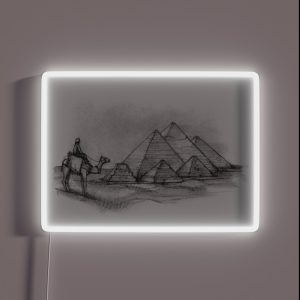 Pyramids Of Giza Egypt RGB Neon Sign
