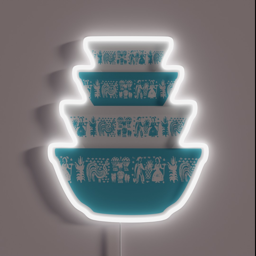 Pyrex Amish Butterprint RGB Neon Sign Pyrex Amish Butterprint RGB Neon Sign