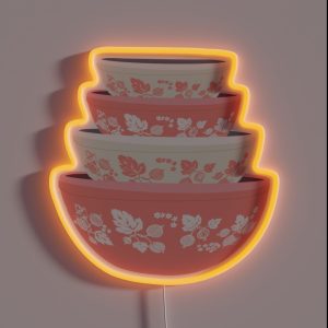 Pyrex Pink Gooseberry Bowl RGB Neon Sign