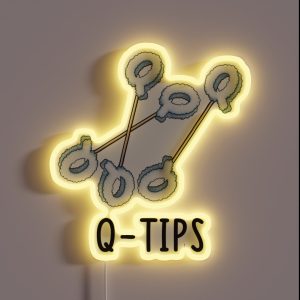 Q Tips RGB Neon Sign