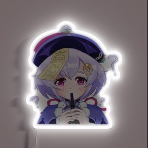 Qiqi Drinking Boba RGB Neon Sign