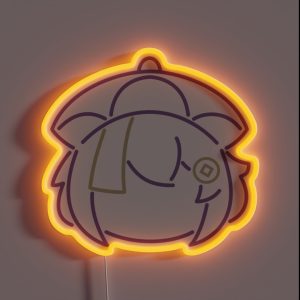 Qiqi Line Art RGB Neon Sign