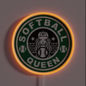 QUEEN SOFTBALL RGB Neon Sign QUEEN SOFTBALL RGB Neon Sign