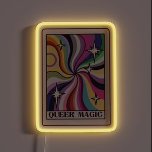 Queer Magic Tarot Card RGB Neon Sign Queer Magic Tarot Card RGB Neon Sign