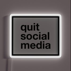 Quit Social Media RGB Neon Sign