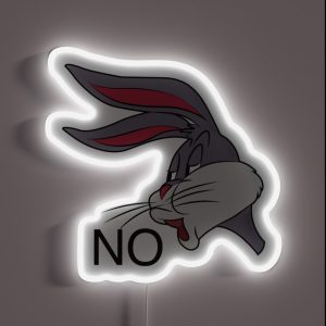 Rabbit Saying No RGB Neon Sign Rabbit Saying No RGB Neon Sign