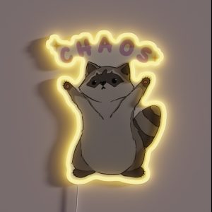 Raccoon Chaos RGB Neon Sign