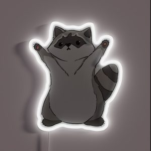 Raccoon Hugs RGB Neon Sign