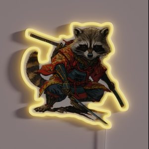 Racoon Samurai RGB Neon Sign Racoon Samurai RGB Neon Sign