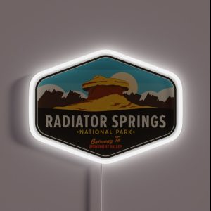 Radiator Springs National Park Gateway To Monument Valley RGB Neon Sign