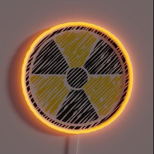 Radiology Radiation Logo Distressed Design RGB Neon Sign