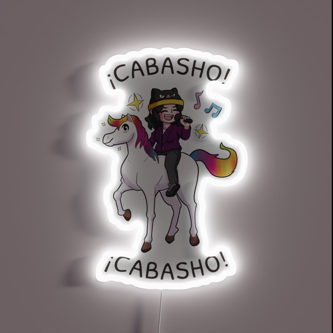 Radiomonii Chibi Anime Cabasho Cabasho Horse RGB Neon Sign Radiomonii Chibi Anime Cabasho Cabasho Horse RGB Neon Sign