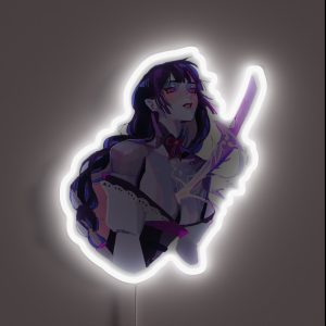 Raiden Shogun Baal Art RGB Neon Sign