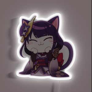 Raiden Shogun Cat RGB Neon Sign