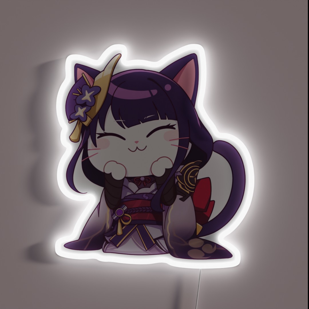 Raiden Shogun Cat RGB Neon Sign Raiden Shogun Cat RGB Neon Sign