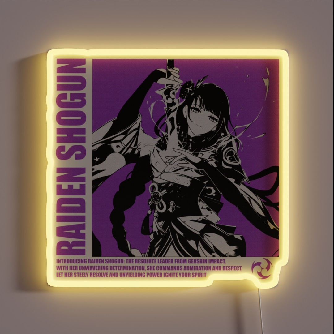 Raiden Shogun Electro Genshin Impact RGB Neon Sign Raiden Shogun Electro Genshin Impact RGB Neon Sign