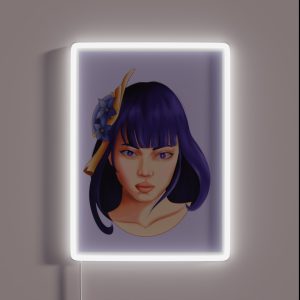 Raiden Shogun Genshin Impact RGB Neon Sign