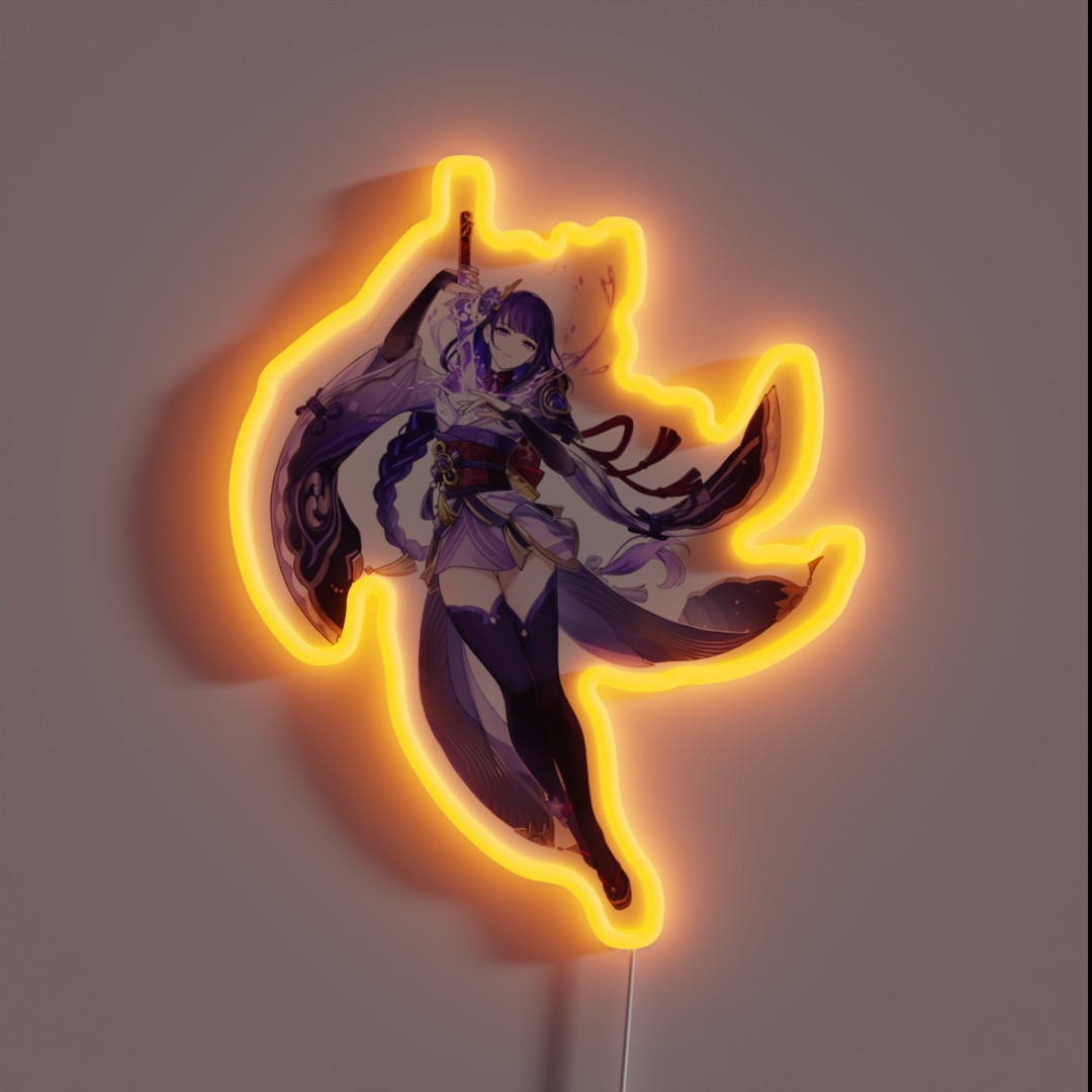 Raiden Shogun Genshin Impact RGB Neon Sign Raiden Shogun Genshin Impact RGB Neon Sign