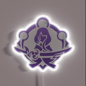 Raiden Shogun Logo Genshin Impact RGB Neon Sign