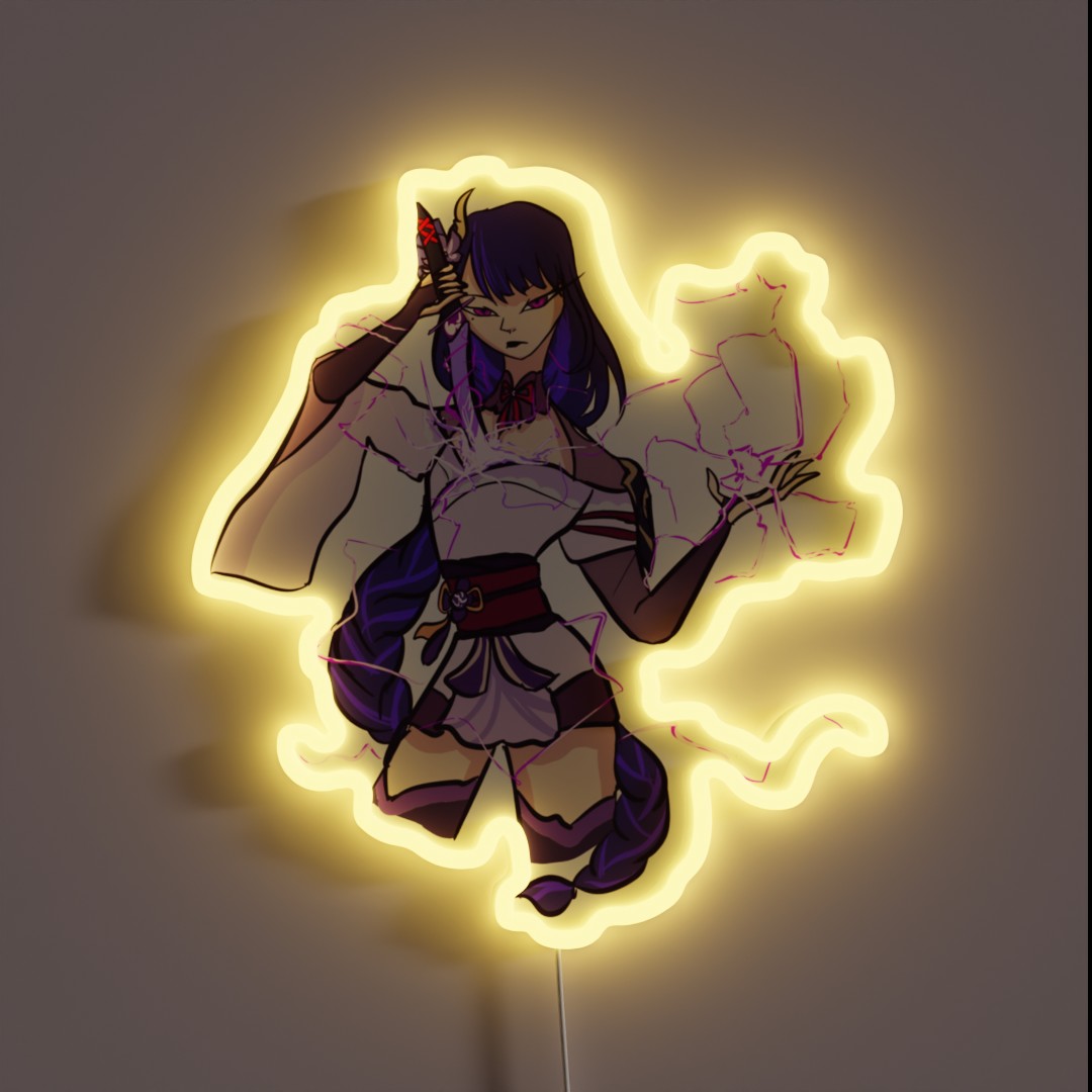 Raiden Shogun RGB Neon Sign Raiden Shogun RGB Neon Sign