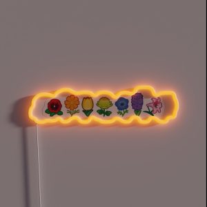 Rainbow Flower Power RGB Neon Sign