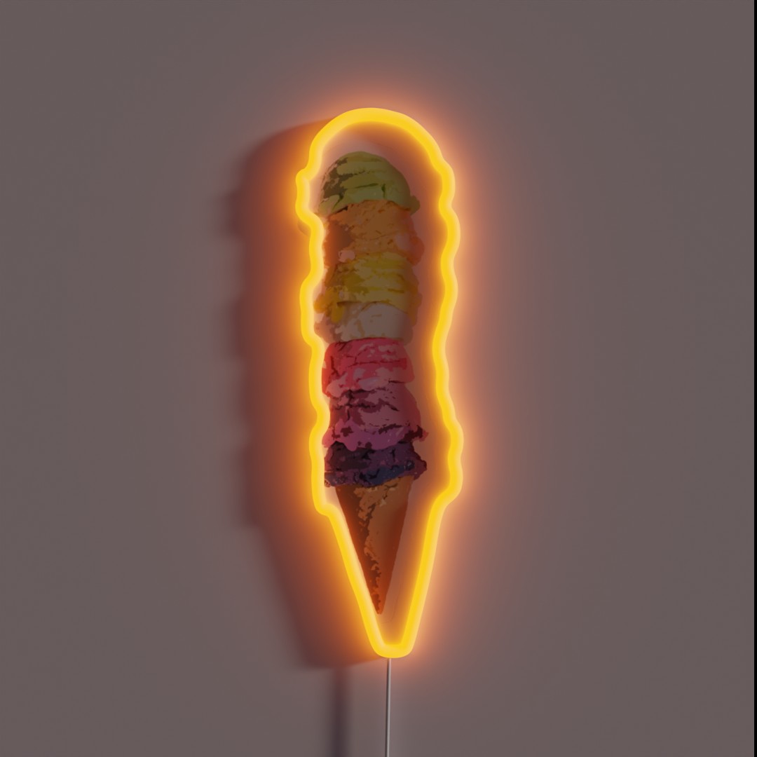 Rainbow Ice Cream RGB Neon Sign Rainbow Ice Cream RGB Neon Sign