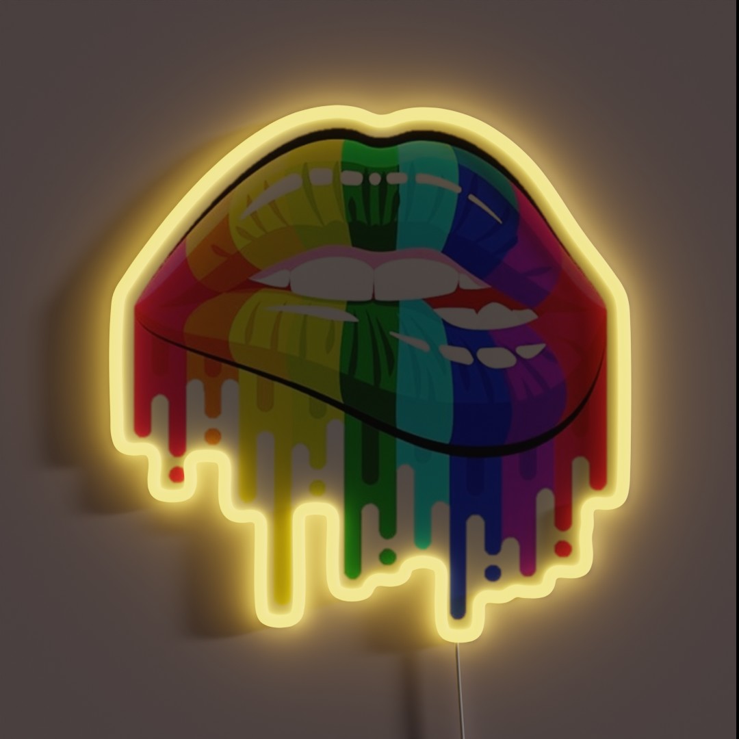 Rainbow Lips RGB Neon Sign Rainbow Lips RGB Neon Sign
