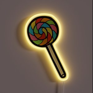 Rainbow Lollipop Pattern RGB Neon Sign