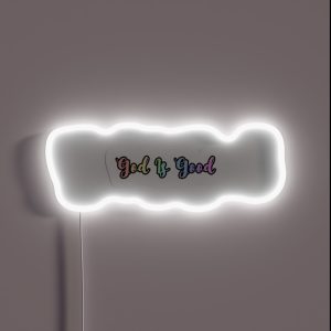 Rainbow Pastel God Is Good Design RGB Neon Sign Rainbow Pastel God Is Good Design RGB Neon Sign