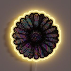 Rainbow Swirl Flower RGB Neon Sign Rainbow Swirl Flower RGB Neon Sign