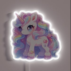 Rainbow Unicorn Kawaii Unicorn My Little Pony RGB Neon Sign