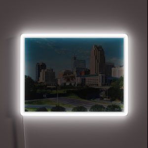 Raleigh NC Skyline Art Print RGB Neon Sign