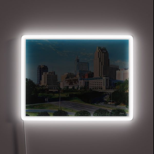 Raleigh NC Skyline Art Print RGB Neon Sign