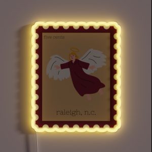 Raleigh NC Stamp RGB Neon Sign