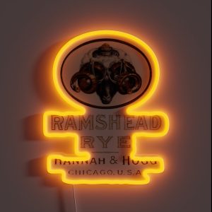 Rams Head Rye Chicago Illinois RGB Neon Sign