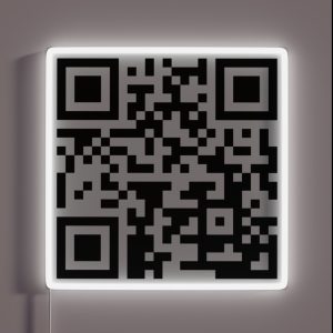 Random Dog Photo Generator QR Code RGB Neon Sign