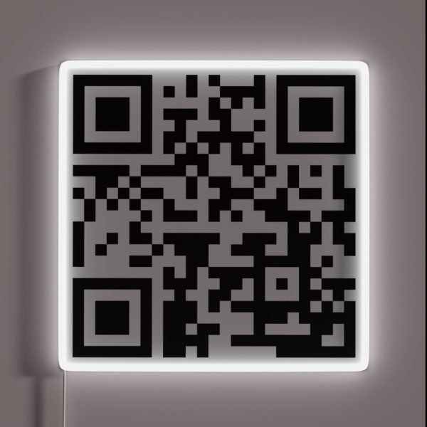 Random Dog Photo Generator QR Code RGB Neon Sign