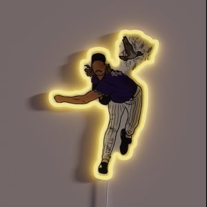 Randy Johnson Hits The Bird RGB Neon Sign