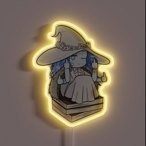 Ranni The Witch Elden Ring Cute Chibi Blue Skin Blue Hair RGB Neon Sign Ranni The Witch Elden Ring Cute Chibi Blue Skin Blue Hair RGB Neon Sign